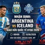 Ảnh bìa nhận định trận giao hữu quốc tế 2026 giữa Argentina và Iceland tại sân vận động Jordan-Hare Mỹ